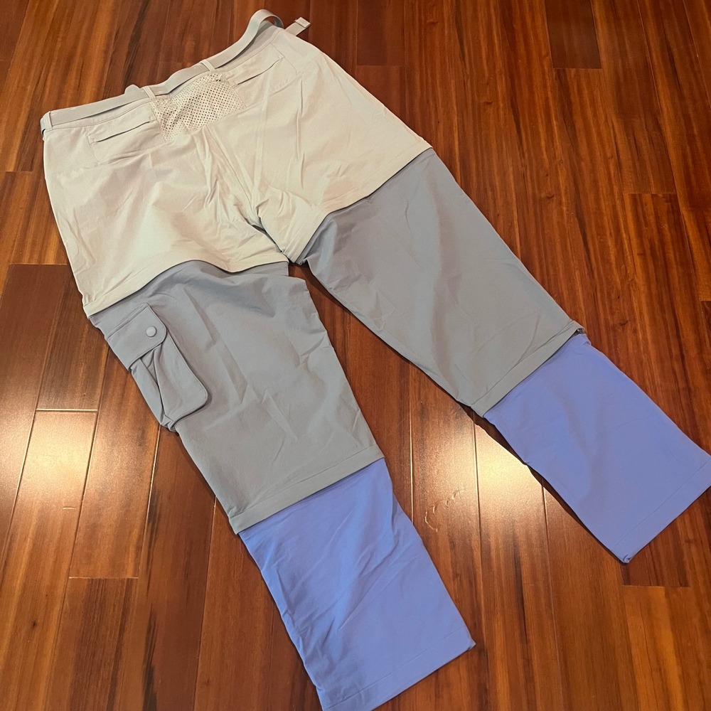 Outdoor Voices Zip Off Pant Purple Mountain Delphinium Convertible Active New 2X